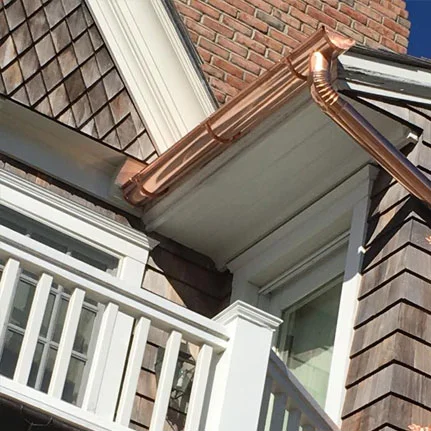 copper gutter installation Lawrence ny